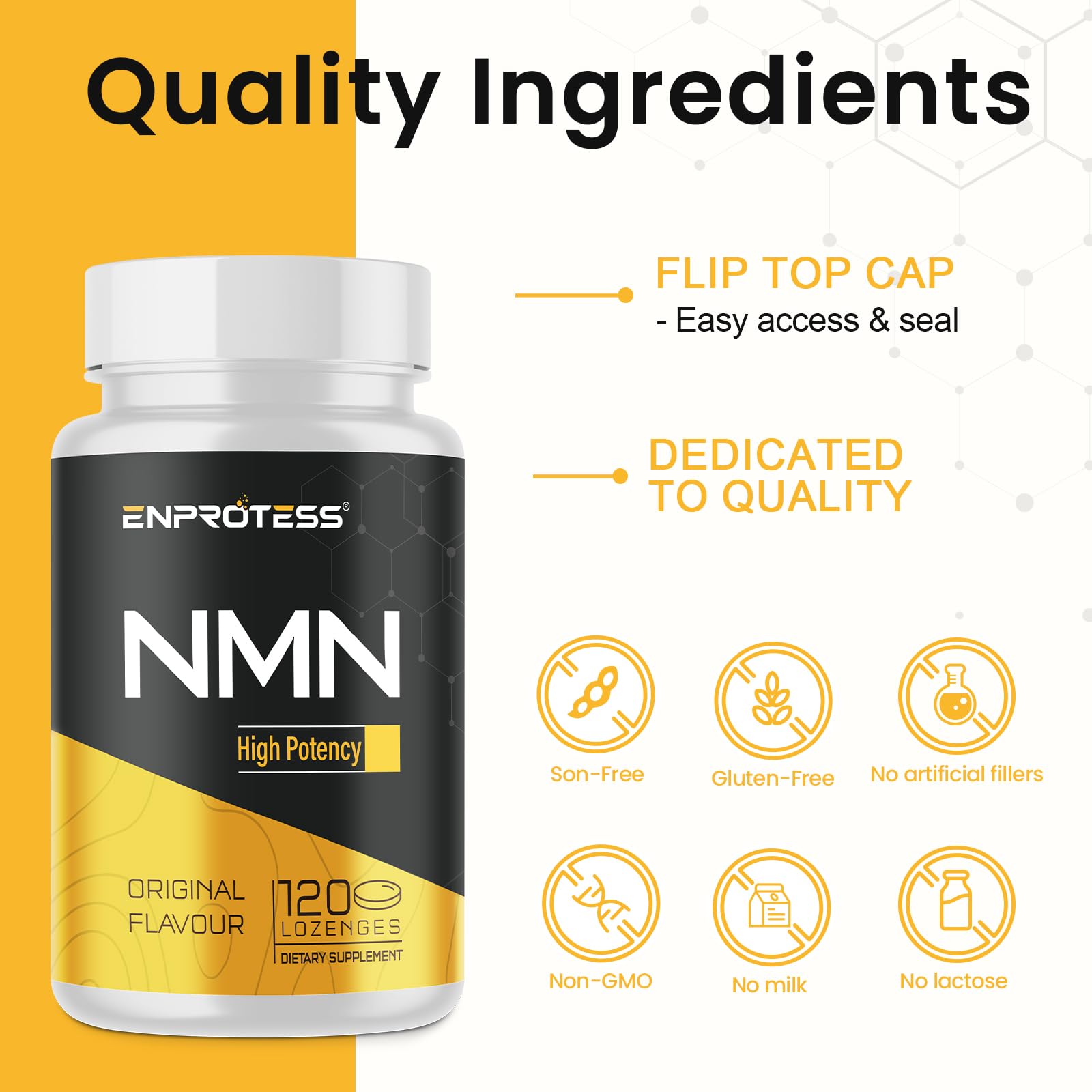 Sublingual NMN 500mg, Max Absorbency & Fast-Acting NMN Supplement（120-Day Supply）, 99% Pure NMN (Nicotinamide Mononucleotide) for NAD, Cell, Immune, Energy, Muscle, Anti-Aging, Longevity, 120 Lozenges Enprotess buy australia supplements