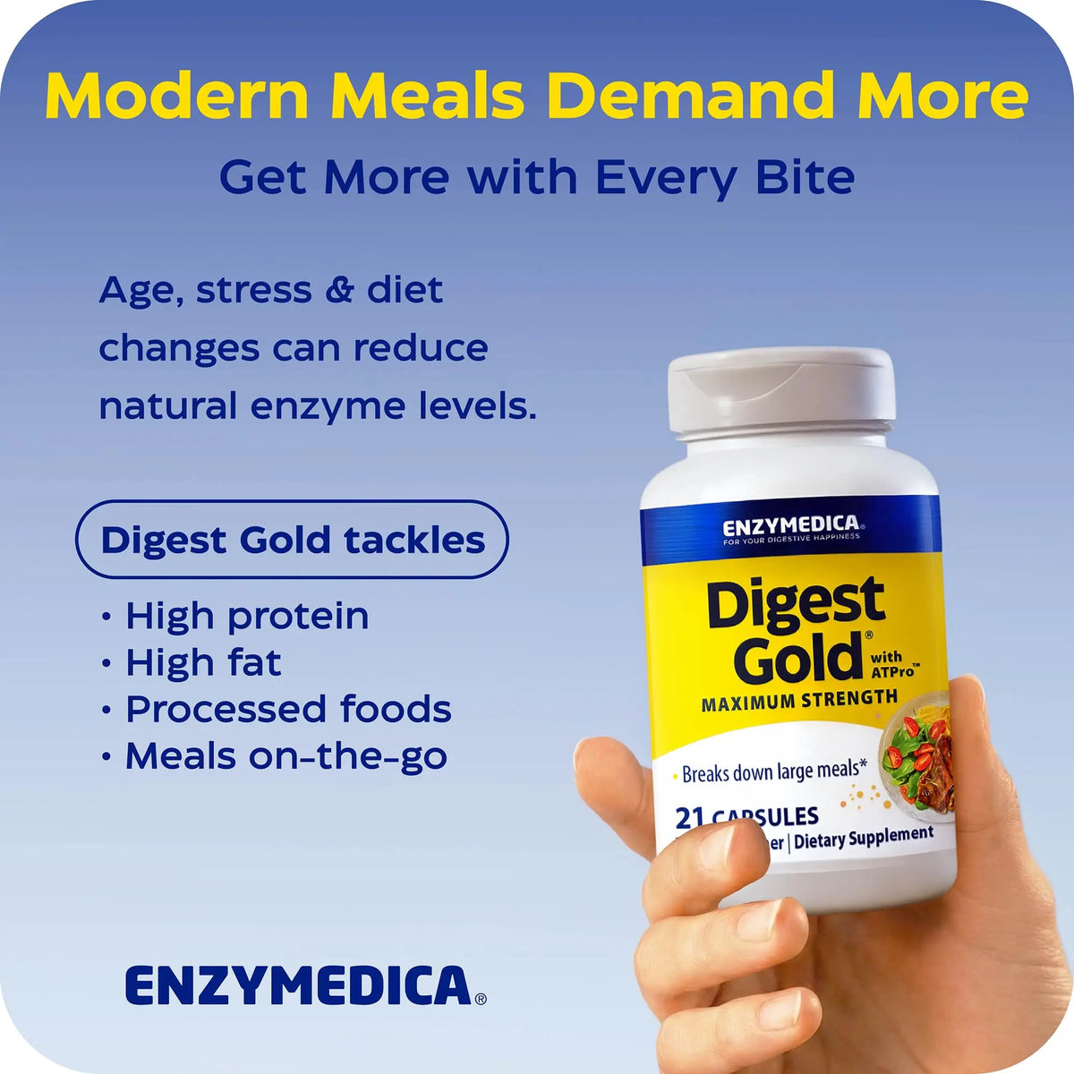 Enzymedica, Digest Gold to Go Pillbox, 21 Capsules Enzymedica