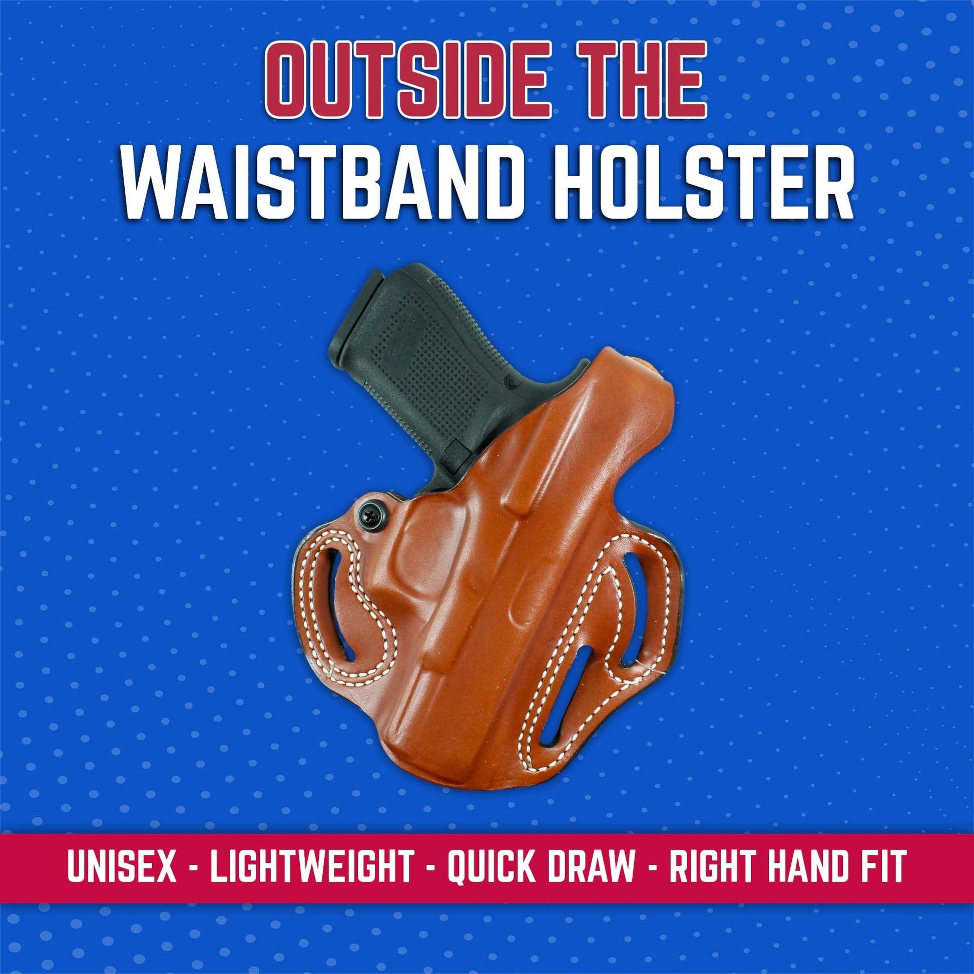 DeSantis Thumb Break Scabbard - OWB Gun Holster for Men and Women, Leather Belt Slide Holster for Pistols, Exact Molding, Secure and Highly Concealable OWB Carry Gsupps Australia