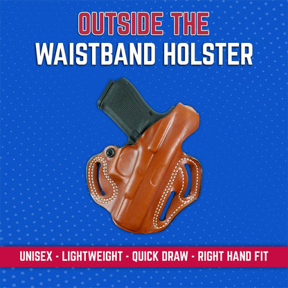 DeSantis Thumb Break Scabbard - OWB Gun Holster for Men and Women, Leather Belt Slide Holster for Pistols, Exact Molding, Secure and Highly Concealable OWB Carry Gsupps Australia
