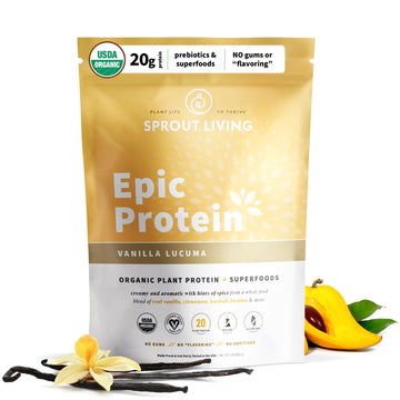 Sprout Living Epic Protein, Plant Based Protein & Superfoods Powder, Vanilla Lucuma Sprout Living buy australia supplements