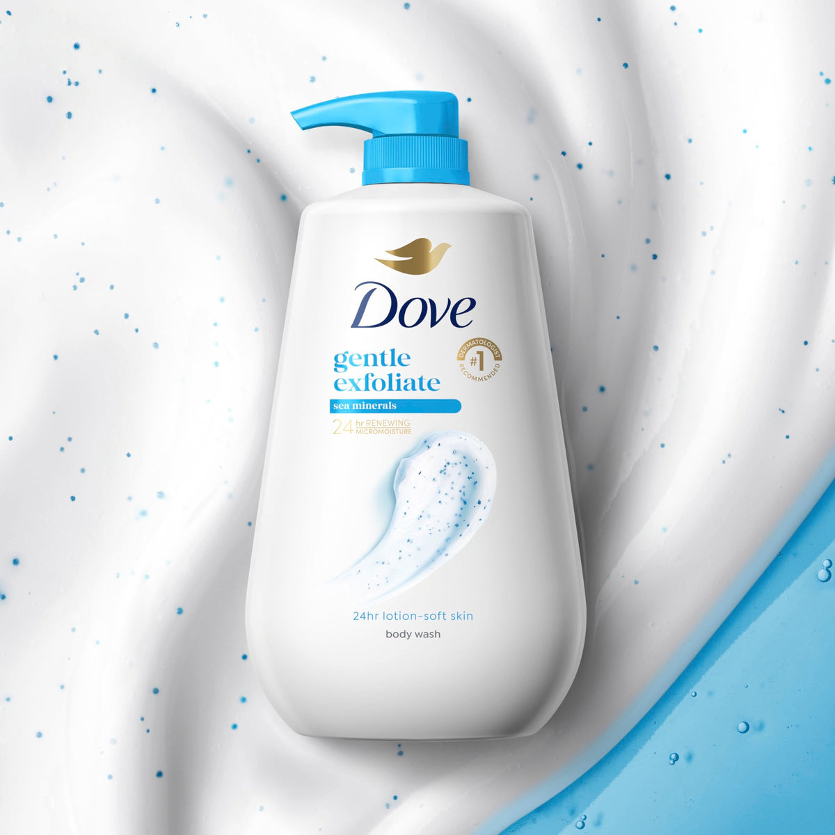 Dove Body Wash Body Wash Gentle Exfoliate Sea Minerals 30.6 oz Sulfate Free Dove