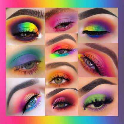 UCANBE EXOTIC FLAVORS Neon Eyeshadow Makeup Palette - 48 Colorful High Pigmented - Rainbow Matte Shimmer Glitter Eye Shadow Make Up Pallet Gift Set UCANBE