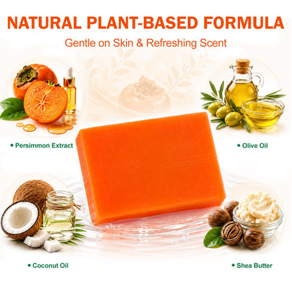 OAKDOLCHE 5 Pcs 80g Persimmon Soap Bar for Old People Smell OAKDOLCHE