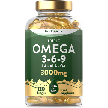 Omega 3 6 9 Capsules High Strength | 3000mg | 120 Softgels | Triple Omega 369 Horbäach buy australia supplements