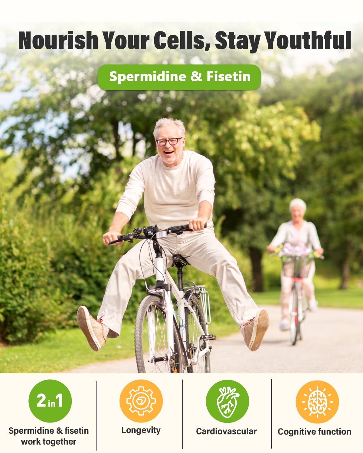 Spermidine & Fisetin Supplement - 20mg of 99% Spermidine Per Serving, 3HCL & 300mg Fisetin for Women Men Cell Renewal, Aging Defense & Longevity, Gluten Free, Non-GMO, Made in USA | 30 Veggie Caps Anven Health buy australia supplements