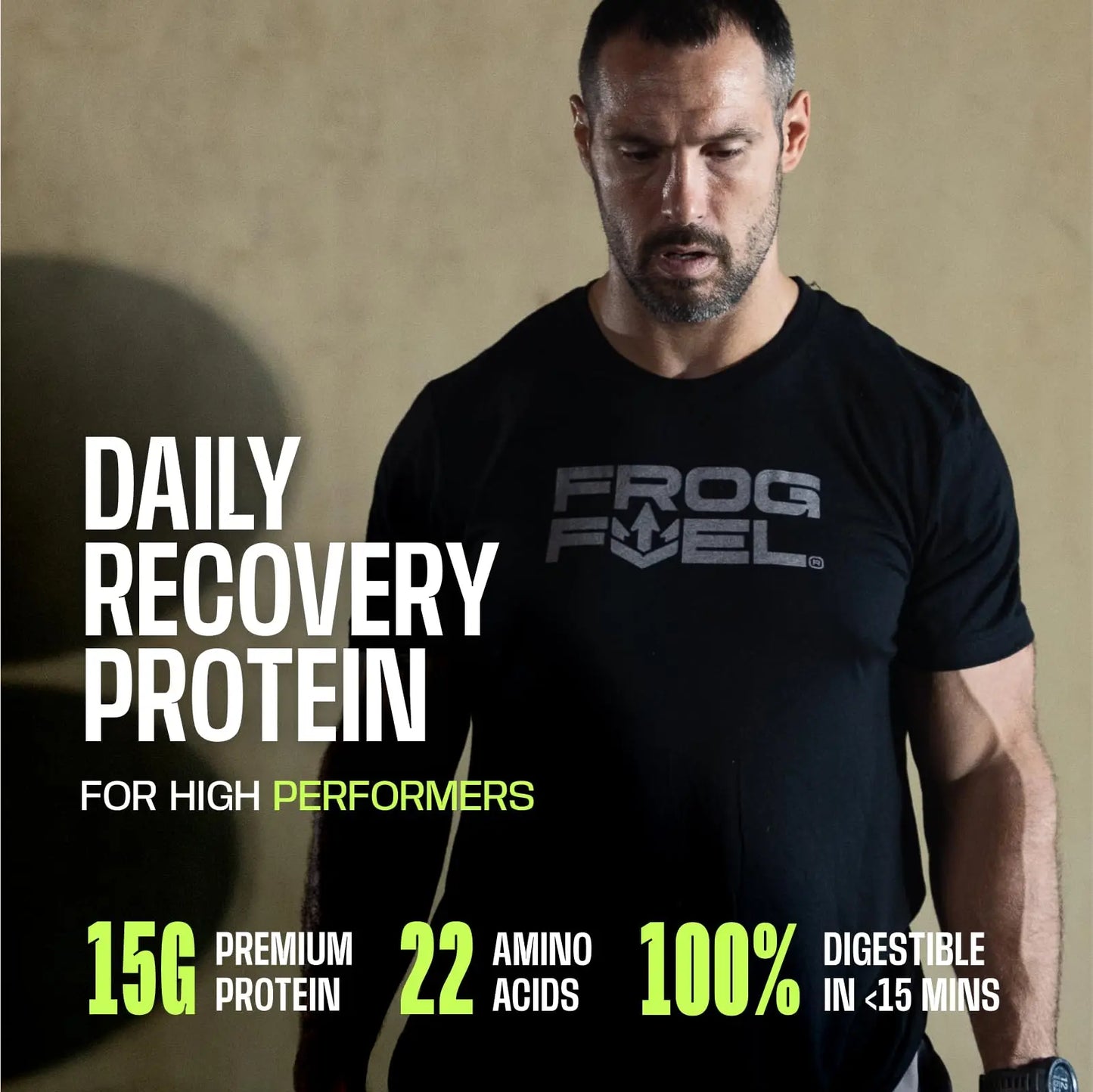Frog Fuel Power Regular Complete Liquid Protein Shot, 15g, Nano Hydrolyzed & Grass Fed Collagen, Post Workout, Gluten Free, Fat & Sugar Free Frog Fuel