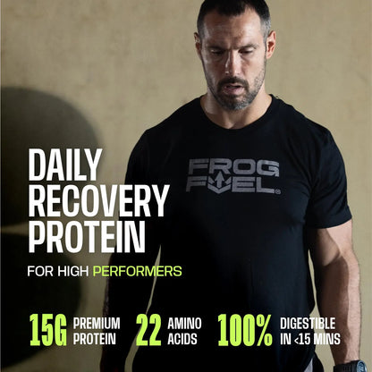 Frog Fuel Power Regular Complete Liquid Protein Shot, 15g, Nano Hydrolyzed & Grass Fed Collagen, Post Workout, Gluten Free, Fat & Sugar Free Frog Fuel