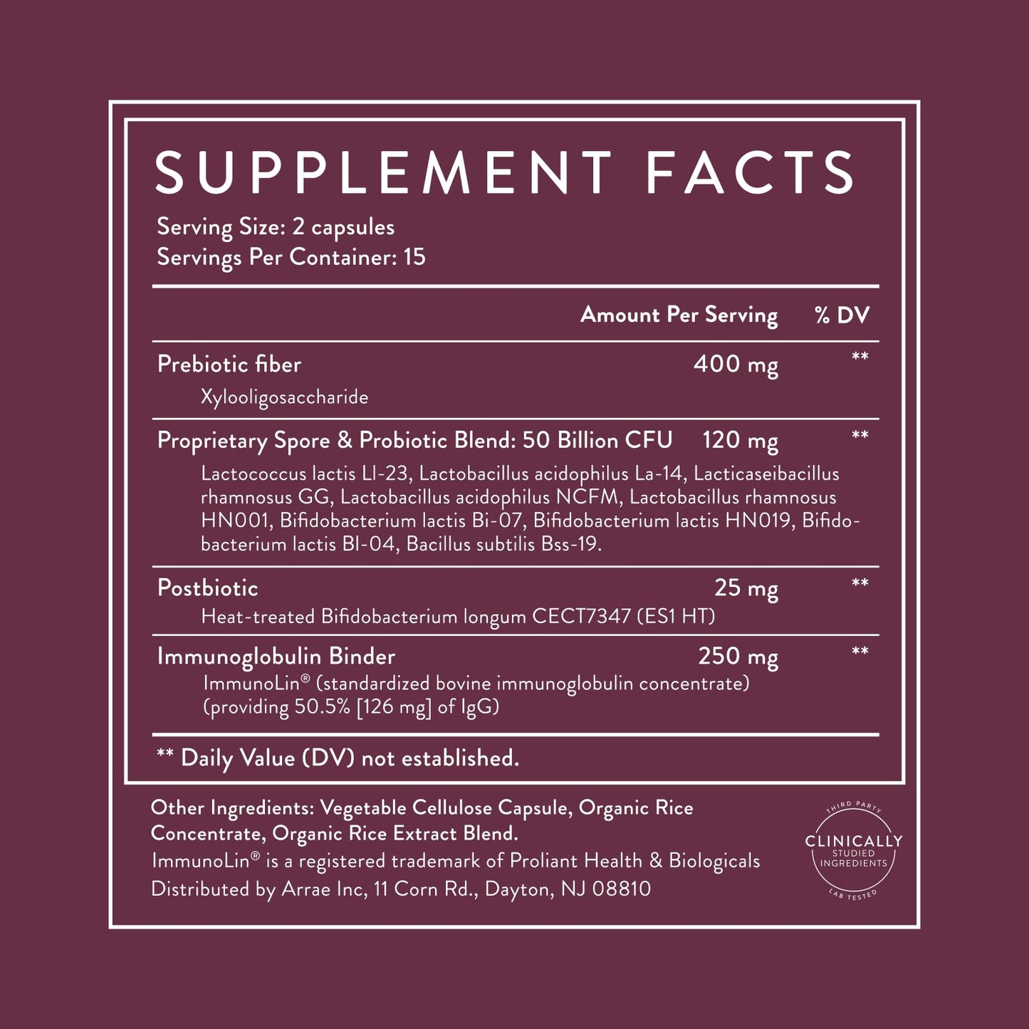 Arrae Tribiotic, Probiotics for Women, Support for Vaginal pH Balance, Gut, Immune, and Feminine Health, Prebiotics, Probiotics, Postbiotics, 60 Count