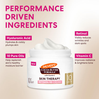 Palmer's Skin Therapy Face Cream, Retinol-10 Moisturizer (2.7 Oz) Palmer's