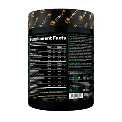 ALPHA LION Superhuman Pump Pre Workout Powder, Nootropic Caffeine & Stim Free Preworkout Supplement, Nitric Oxide Booster, Muscle Gainer, Energy & Focus (42 Servings, Mango Veiniac Flavor)