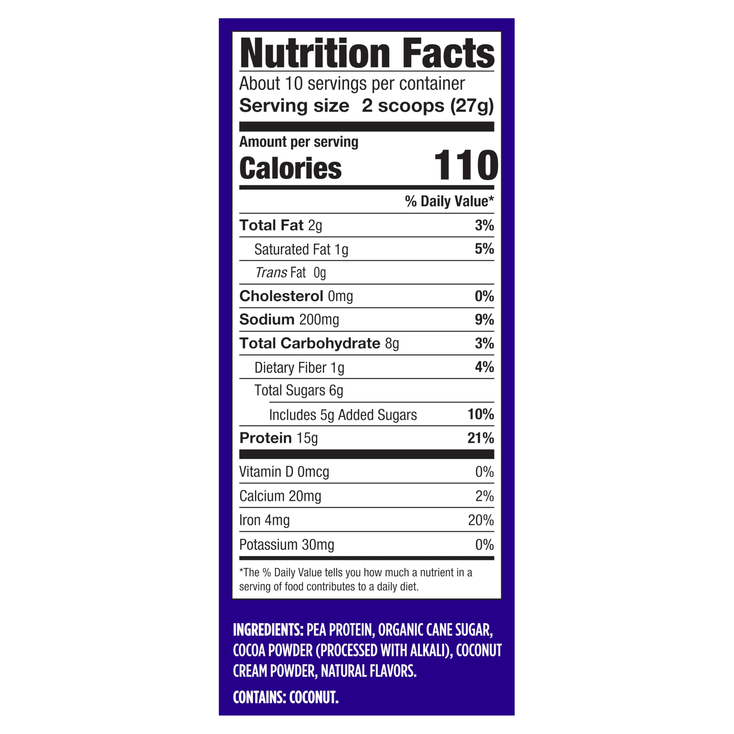 Vega Protein Made Simple - 15g Plant-Based Pea Protein, Chocolate, 10 Servings, Stevia Free, No Artificial Sweeteners or Gums, Non-GMO, Gluten Free, Dairy Free, 9.6oz (Packaging May Vary) Vega buy australia supplements