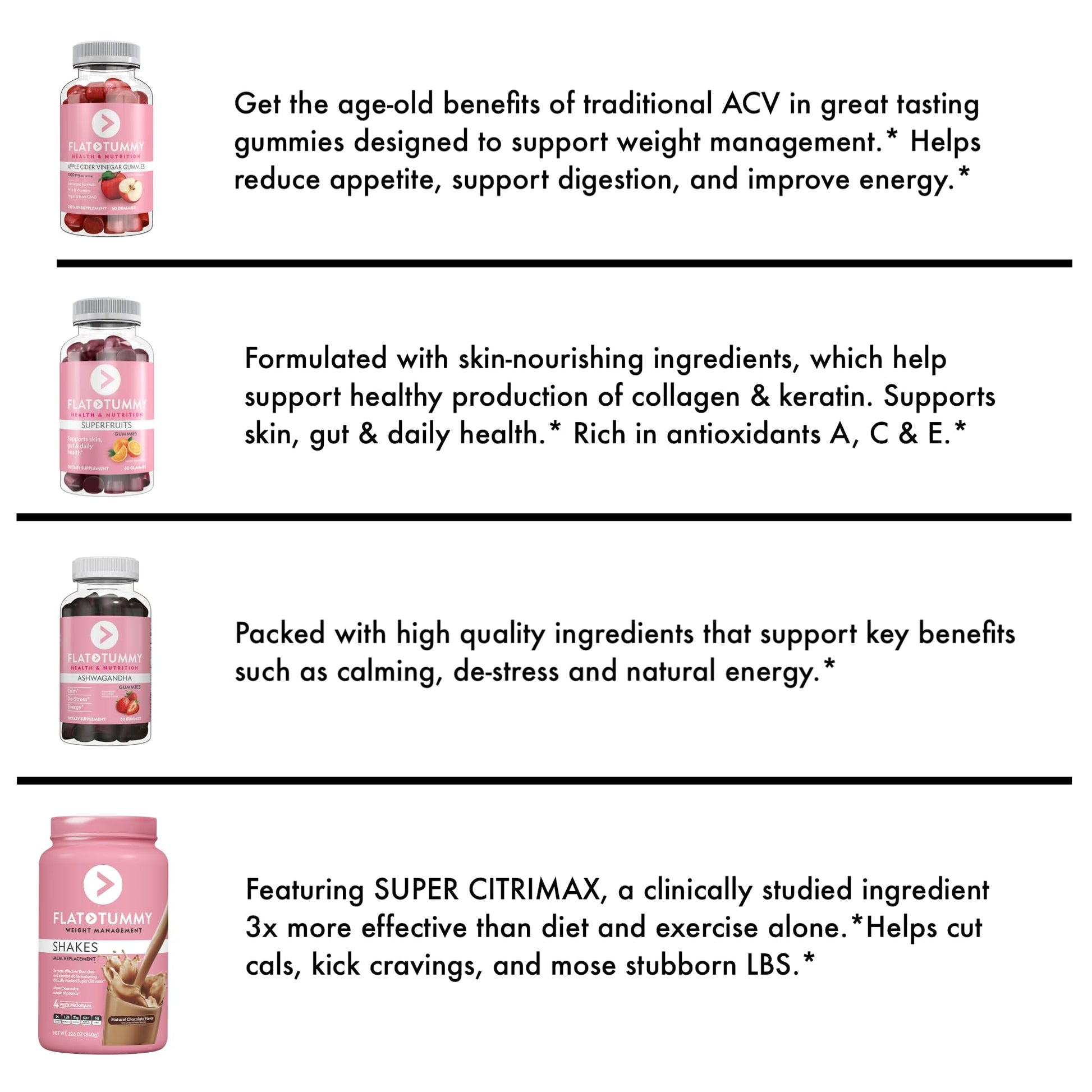 Flat Tummy Gummies Bundle with Apple Cider Vinegar Gummies, Superfruits Gummies Flat Tummy Tea buy australia supplements