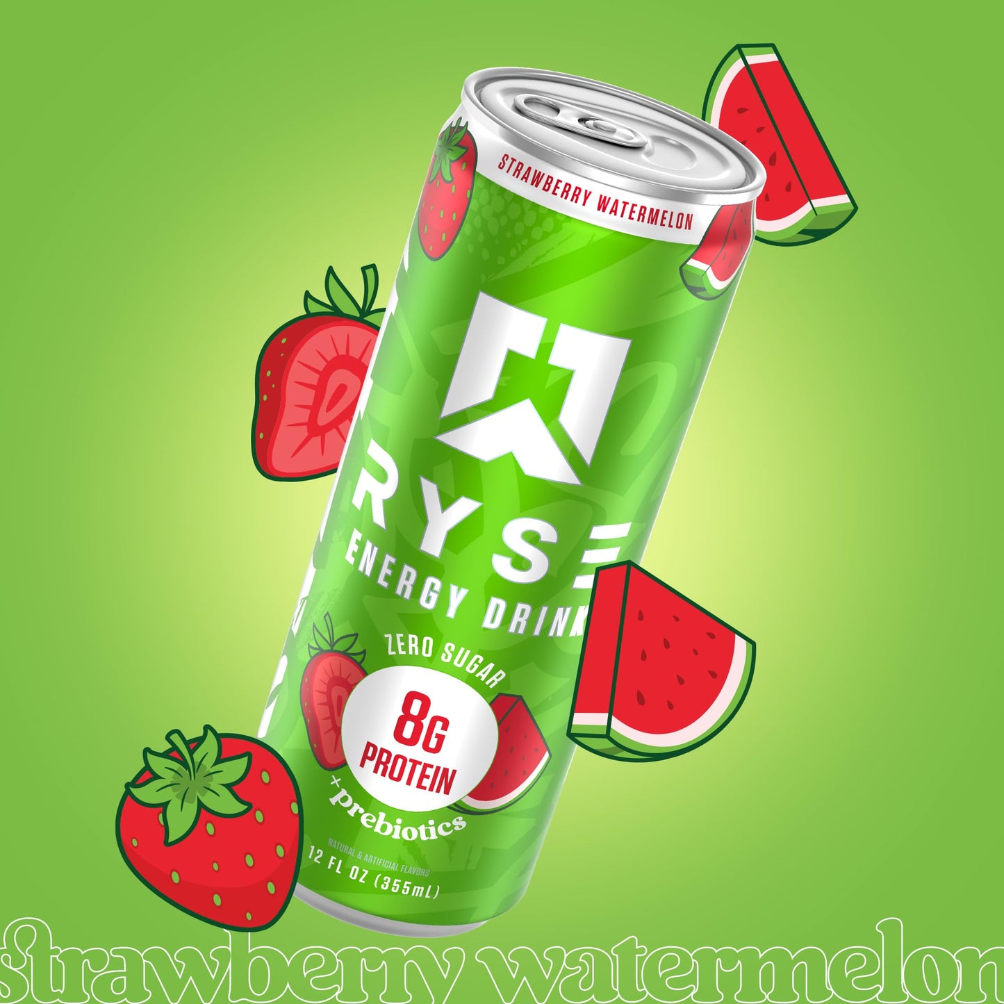 RYSE Functional Energy Drink - 5 Flavors Variety Pack - 150mg Natural Caffeine, 8g Whey Protein & 1g Prebiotics - Sugar Free, Gut-Friendly, Bloat-Free - 12 fl oz Cans (12-Pack)