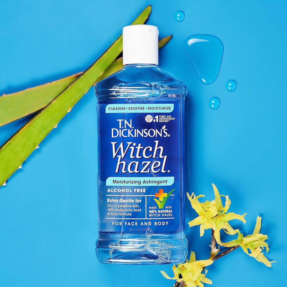 T.N. Dickinson's Witch Hazel Moisturizing Astringent | Alcohol Free | 16 Oz T.N. Dickinson's