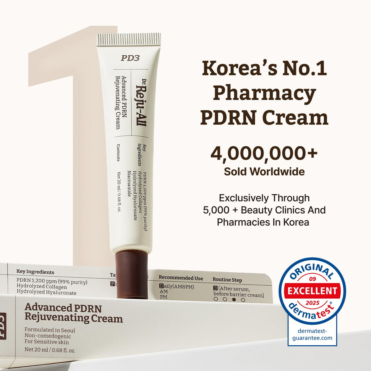 Dr.Reju-All Advanced PDRN Rejuvenating Cream 0.7 Fl Oz Dr.Reju-All