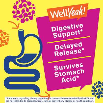 WellYeah Probiotics for Women Gummies - 10 Billion CFU - for Digestive Support, Gut Health, and Feminine Health Support - Natural Sourced Flavors - Vegan WellYeah