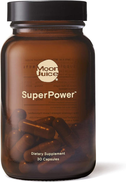 Moon Juice Superpower Immune Support Supplement with Vitamin C, Vitamin D, Zinc & Reishi - 4 Bioavailable Immunity Fundamentals for Defense, Balance & Recovery - 30 Veg Capsules