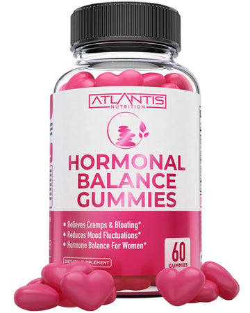 Atlantis Nutrition Hormonal Balance for Women & PMS Relief Gummies - Alleviates Cramps, Bloating, Mood Swings, Hot Flashes & Night Sweats - Cranberry, Dong Quai & Chasteberry Menstrual Cramp Relief Atlantis Nutrition buy australia supplements