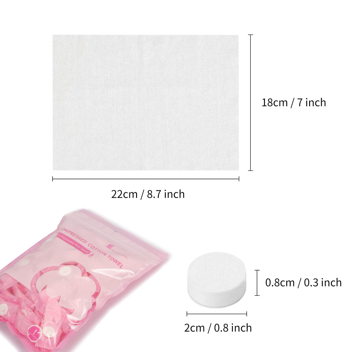 Compressed Towel - 100 PCS Mini Tablets Disposable Portable Face Towel,Soft Classycoo