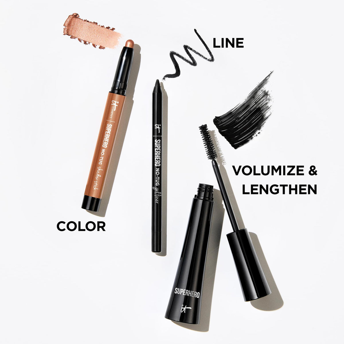 IT Cosmetics Superhero Volumizing Mascara - Black (Full Size, 0.3 fl oz) IT Cosmetics