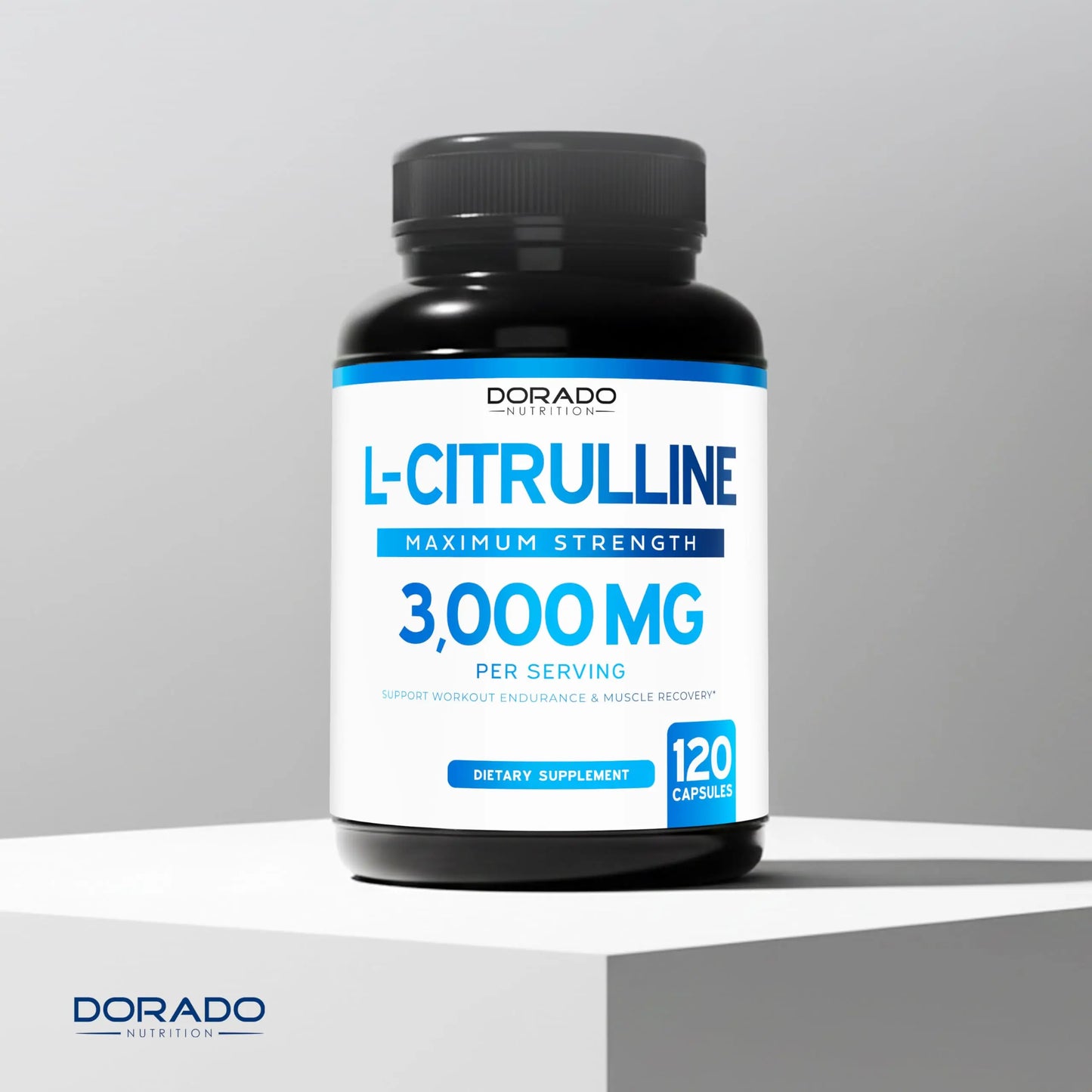 L Citrulline 3000mg Supplement (120 Capsules) Support L Arginine & Nitric Oxide Pills - L-Citrulline For Men & Women - Muscle Recovery & Pump Supplement - 3rd Party Tested DORADO NUTRITION