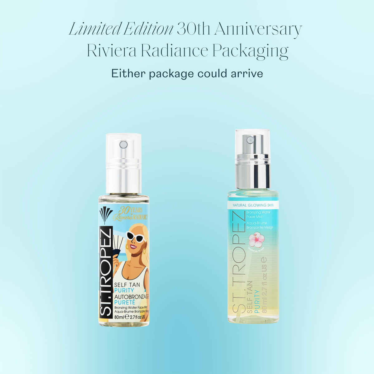 St.Tropez Self Tan Purity Bronzing Water Face Mist, Natural Sunkissed Glow with Hyaluronic Acid & Antioxidants, Vegan, Natural & Cruelty-Free Face Care, 2.7 Fl Oz St.Tropez