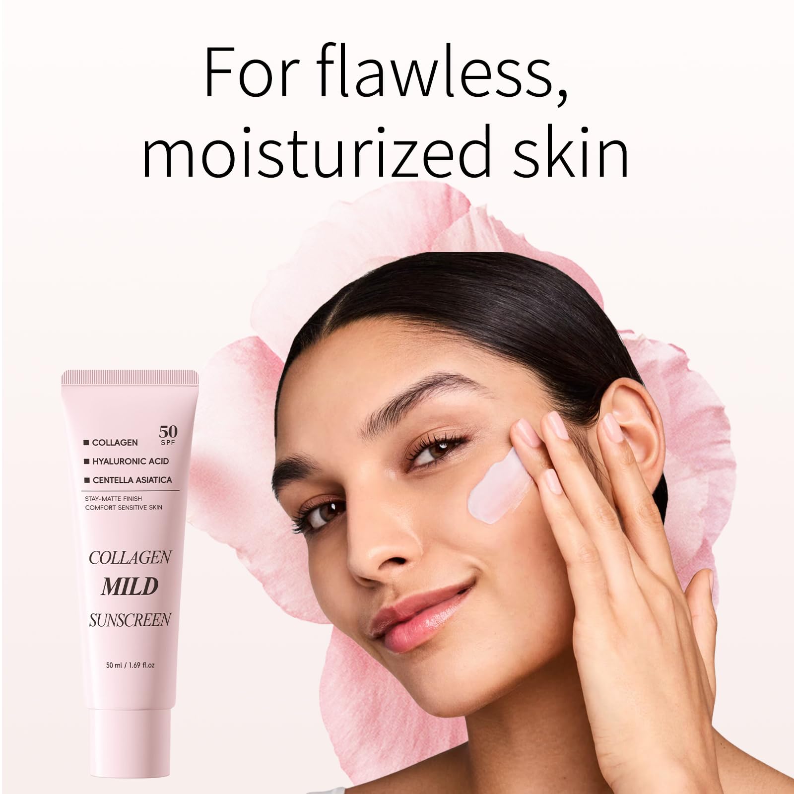 Collagen Mild Sunscreen SPF 50 for Face, Broad Spectrum Protection, Hydrating Facial Sunscreen with Peptides & Cica, Lightweight Non-Greasy, No White Cast, Natural Glow, Travel Size (2 PCS) DR.Seya buy australia supplements