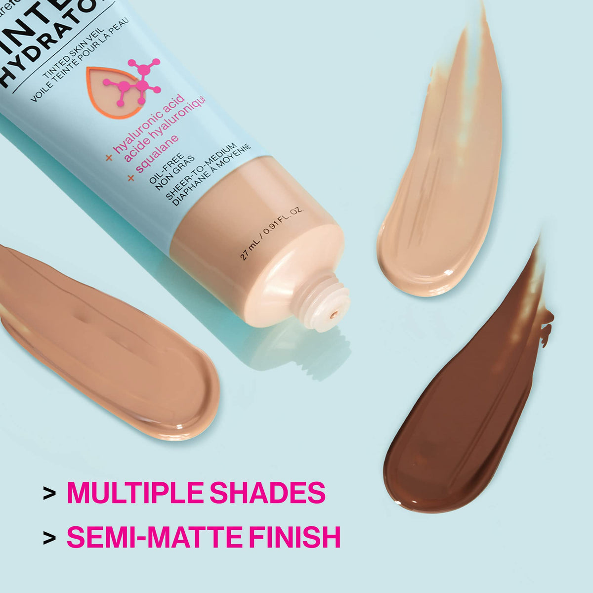 wet n wild Bare Focus Tinted Hydrator Tinted Skin Veil, Lightweight Buildable Coverage with Hyaluronic Acid & Vegan Squalane, Sheer-to-Medium Coverage, Semi-Matte Finish, Cruelty-Free - Light Medium wet n wild