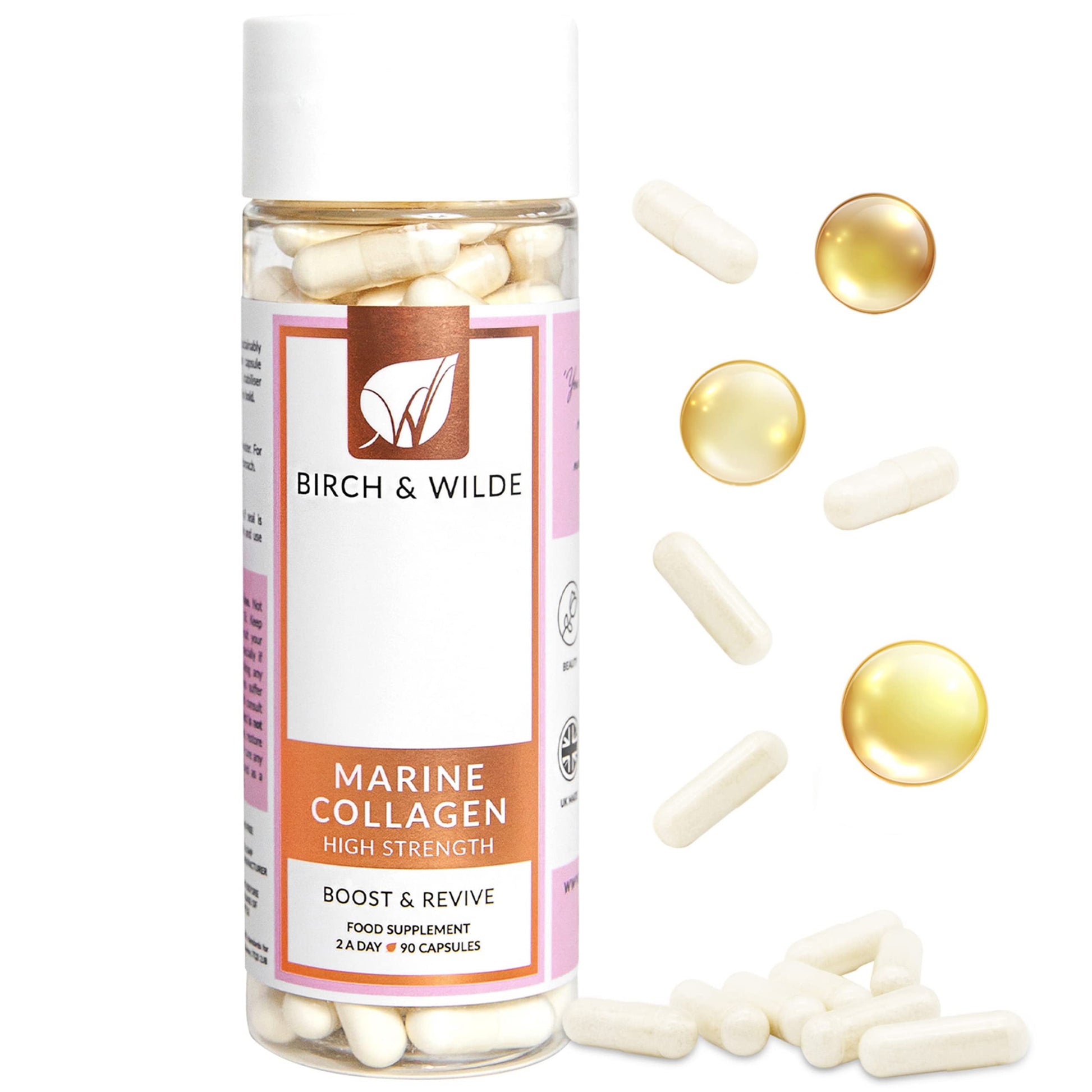 Marine Collagen Peptides Capsules - Hydrolyzed Collagen Supplements for Women & Men BIRCH & WILDE buy australia supplements