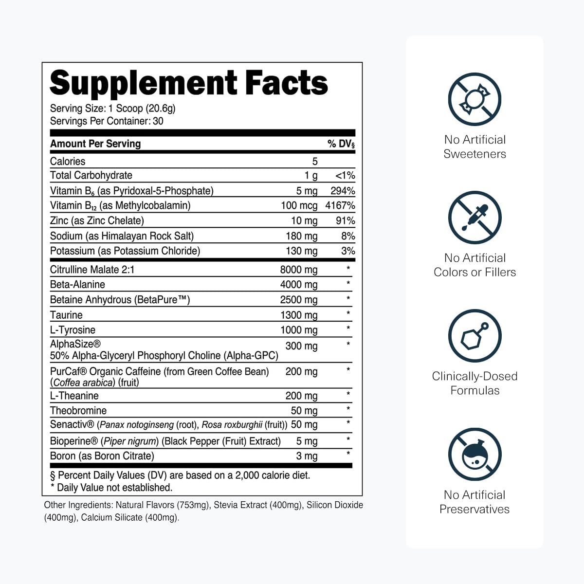 Transparent Labs Bulk Pre Workout Powder - Naturally Sweetened Preworkout for Men & Women, Pre Work Out for Muscle Building & Strength w/Beta Alanine & BetaPure - 30 Servings, Strawberry Lemonade