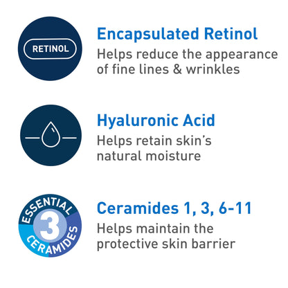CeraVe Day Cream, Anti-Aging Retinol Face Moisturizer with SPF 30, 1.76oz CeraVe