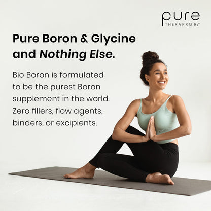 Pure TheraPro Rx Bio Boron 10mg, 3 Months Supply - Bororganic Glycine Boron for Men & Women - Premium Formula for Bone Health, Joint Flexibility Pure Therapro Rx