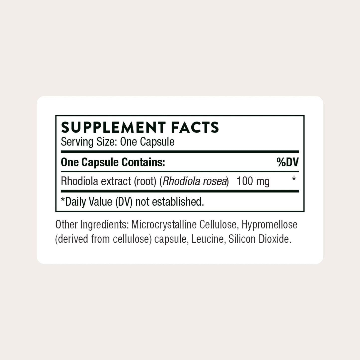 Thorne Rhodiola - Botanical Supplement for Stress Relief - Enhances Sleep, and Mental Focus - 60 Capsules THORNE