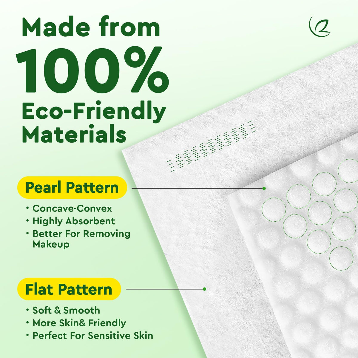 Elvira 100 Count Disposable Face Towels,Ultra Soft Skincare Facial Towels Elvira