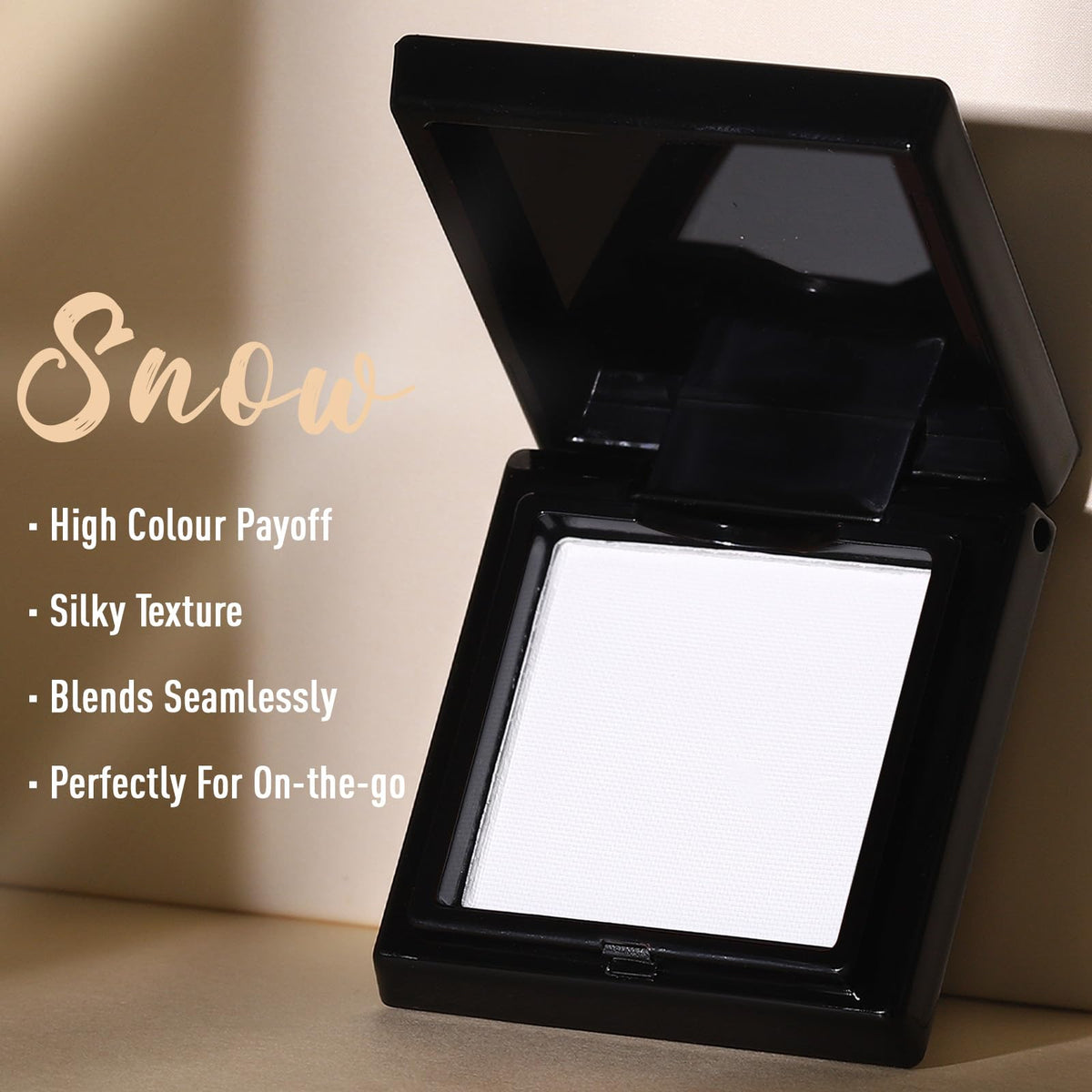 UCANBE White Single Eyeshadow Palette, Highly Pigmented Matte Eye Shadow Powder, Professional Long-Lasting Waterproof Makeup Palette UCANBE