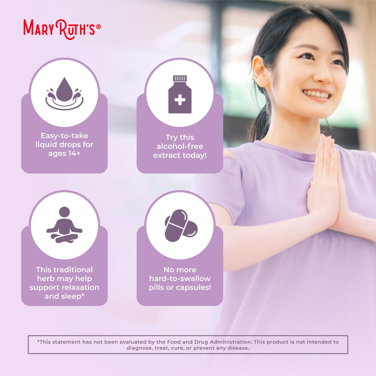 MARYRUTH'S Organics Valerian Root Liquid Drops | 2 Month Supply | Sugar Free | USDA Organic Valerian Root Drops | Support Sleep | Calm and Stress Relief MARYRUTH'S