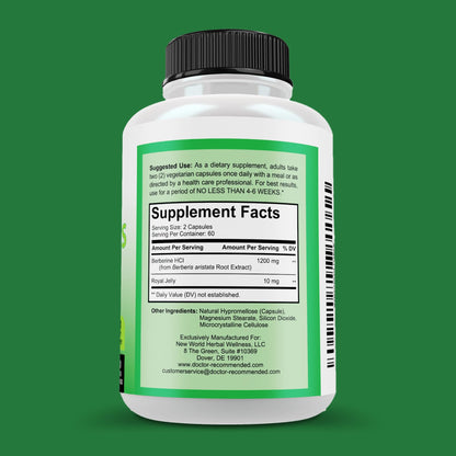 DOCTOR RECOMMENDED SUPPLEMENTS Plus 1200mg Per Serving - 120 Veggie Capsules with Royal Jelly DOCTOR RECOMMENDED SUPPLEMENTS
