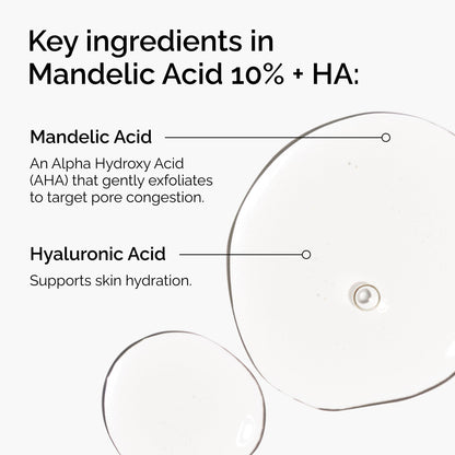 The Ordinary Mandelic Acid 10% + Hyaluronic Acid, Gentle Exfoliating Serum for Clarity and Hydration, 1 Fl Oz The Ordinary