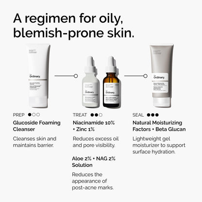 The Ordinary Aloe 2% + NAG 2% Solution, Soothes Skin and Targets Post-Acne Marks, 1 Fl Oz The Ordinary