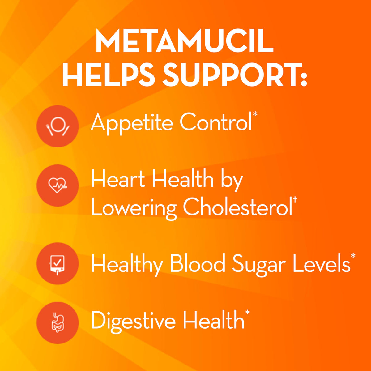 Metamucil, 4-in-1 Fiber Supplement, Psyllium Husk Powder, Sugar-Free Powder, Berry Flavored Drink, 114 Servings Metamucil