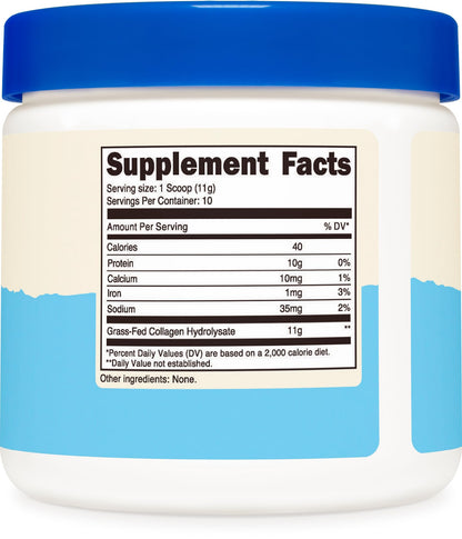 Nutricost Collagen Peptides Powder 4 oz (Unflavored) Type I, Type III Collagen - Grass-Fed, Gluten Free and Non-GMO Nutricost