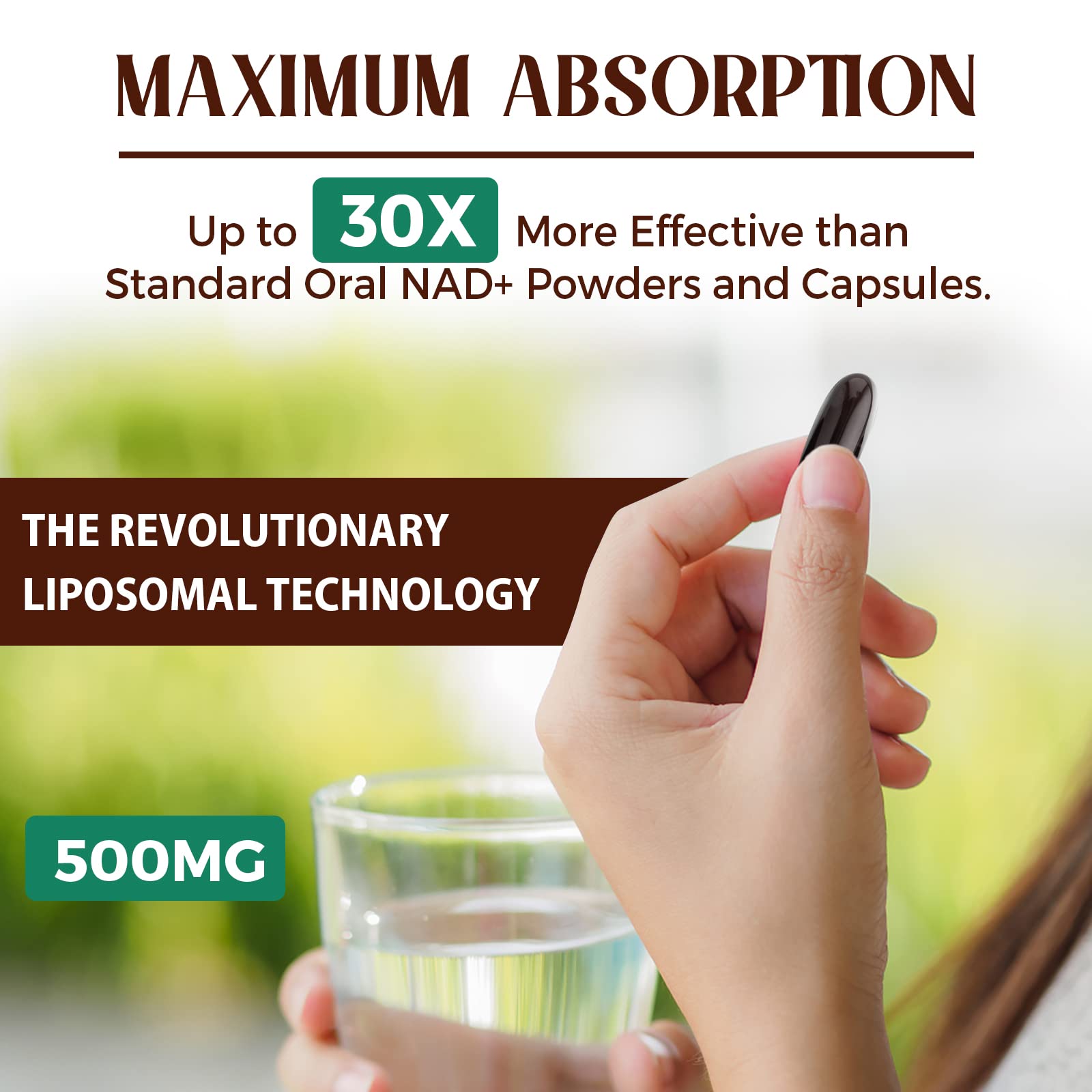 Caenciennes Liposomal NAD+ 500 MG Supplement, True NAD Plus Supplement, Superior Absorption, Boost NAD+ More Efficient Than Nicotinamide Riboside for Cellular Energy, Healthy Aging, 60 Serving Caenciennes buy australia supplements
