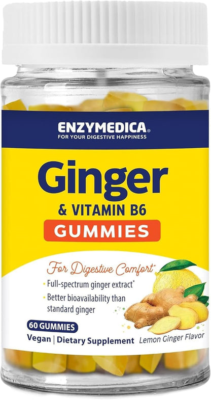 Enzymedica Ginger & B6 Gummies, 60 CT Gsupps Australia