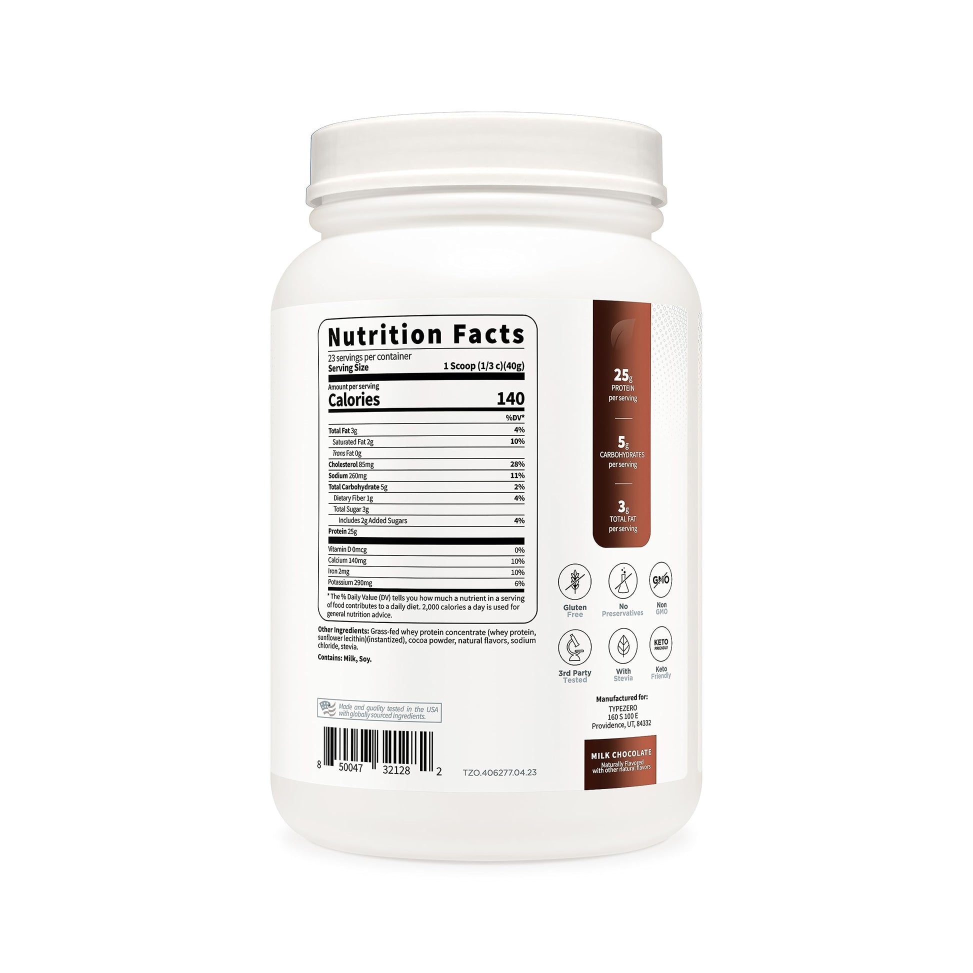 Type Zero Grass Fed Whey Protein Concentrate Powder (Chocolate, 2LBS) - Gluten Free Type Zero buy australia supplements