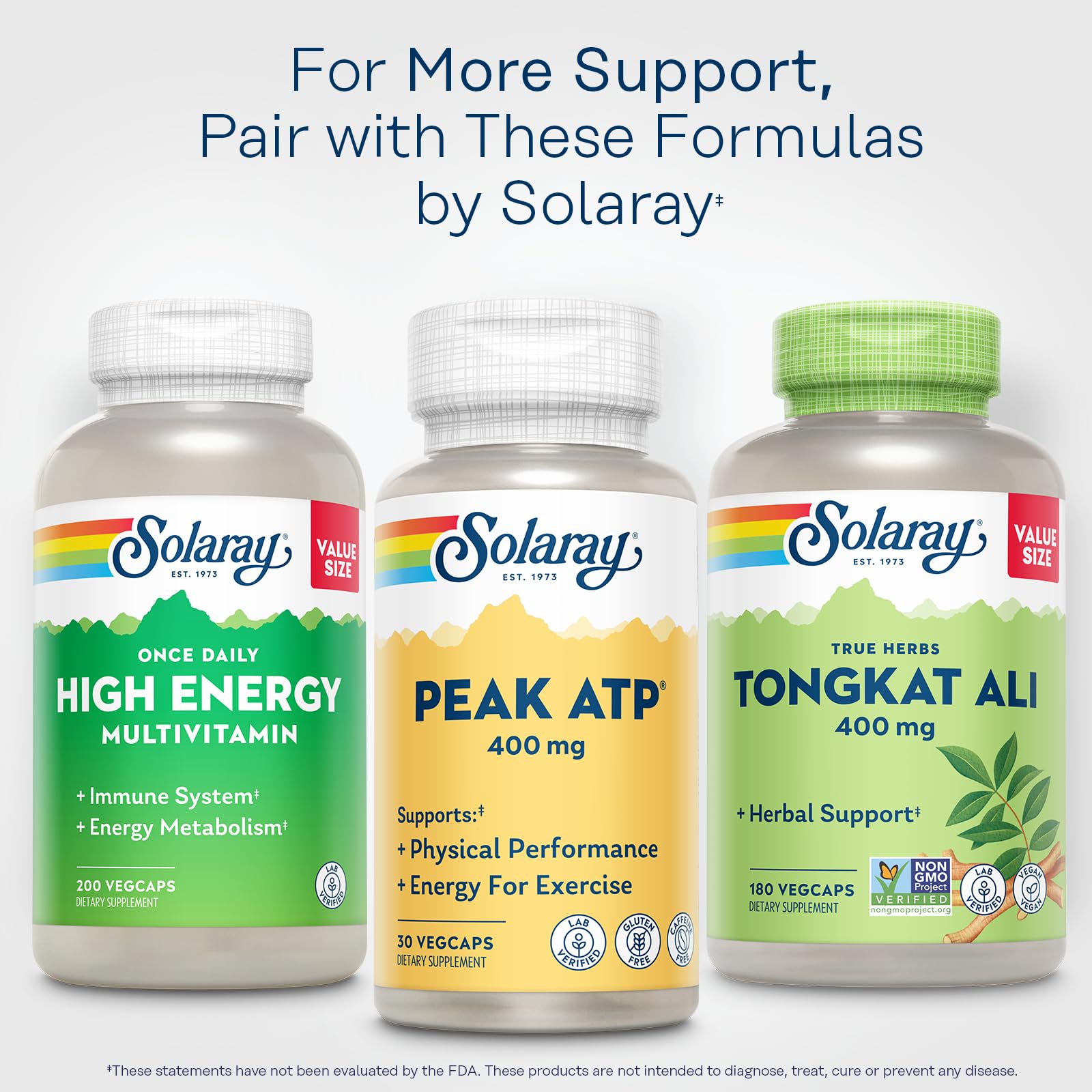 SOLARAY Peak ATP 400 mg - Physical Performance and Exercise Energy Supplements - Stim Free Pre Workout Pills - No Caffeine or Gluten - Lab Verified - 60-Day Guarantee - 30 Servings, 30 VegCaps SOLARAY buy australia supplements