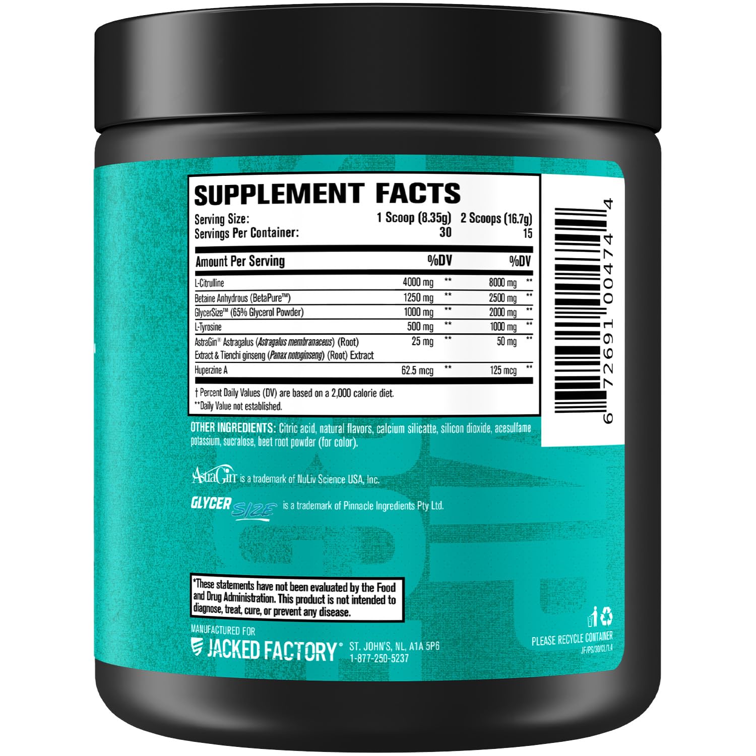 Jacked Factory Pumpsurge Caffeine Free Pre Workout for Men & Women - Booster & Stim Free Pre Workout - Intense Pumps, Enhanced Focus - 30 Servings, Cherry Limeade 8.83oz Jacked Factory buy australia supplements