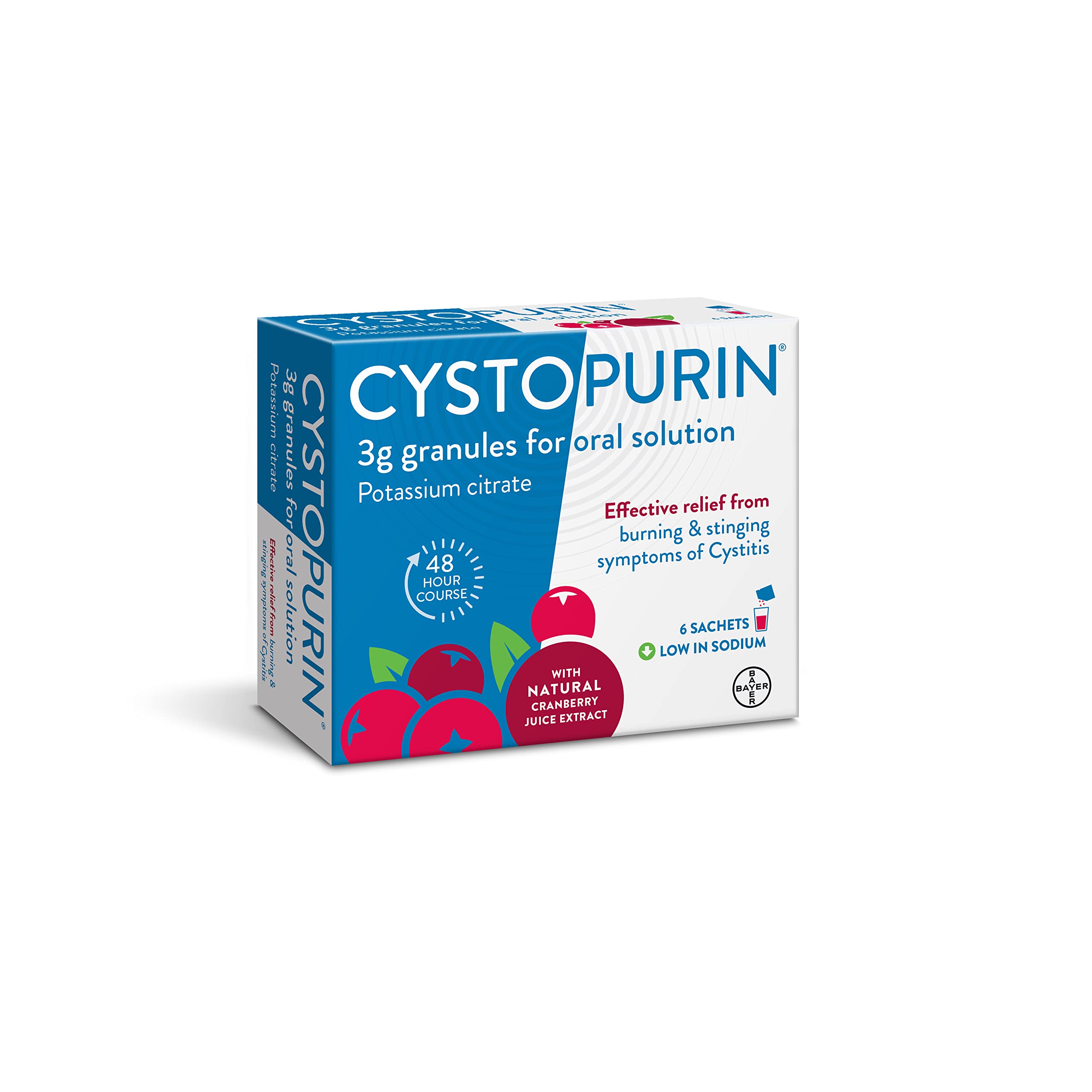 Cystopurin Cystitis Relief, Cranberry Flavour and Low in Sodium, 6 Sachets Cystopurin buy australia supplements