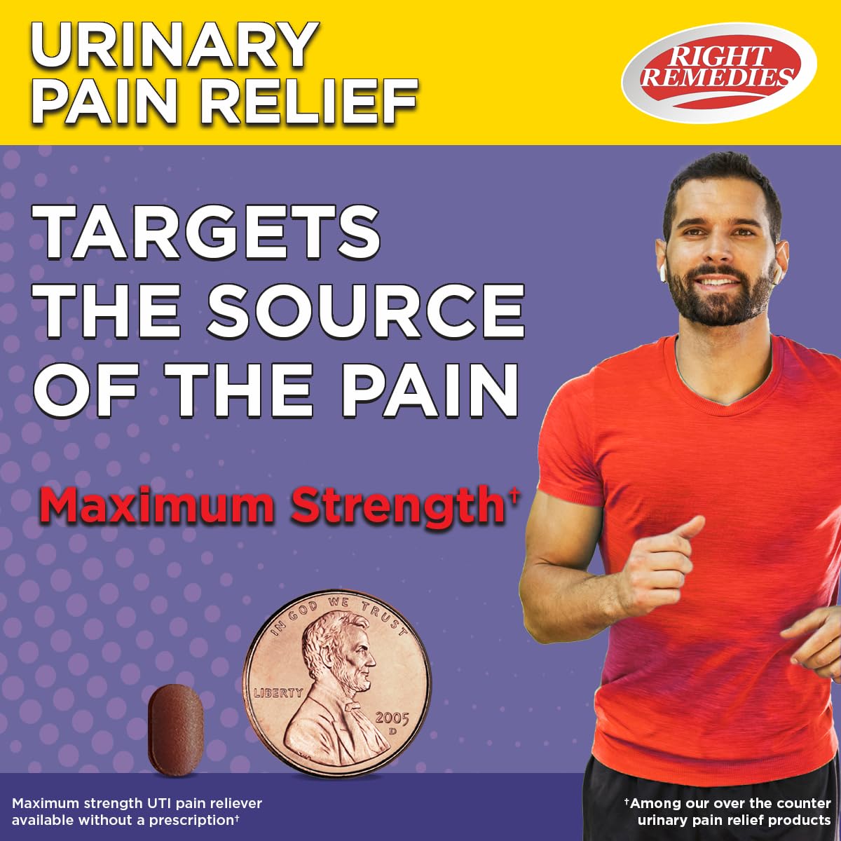 RIGHT REMEDIES Urinary Pain Relief Phenazopyridine HCl 99.5mg Tablets | Maximum Strength OTC for Fast Relief of UTI Pain, Burning and Bladder discomfort | Generic AZO Maximum Strength (72 Count) RIGHT REMEDIES buy australia supplements