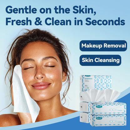Winner Disposable Face Towels, 100% Cotton, 600 Count (Pack of 6) Winner